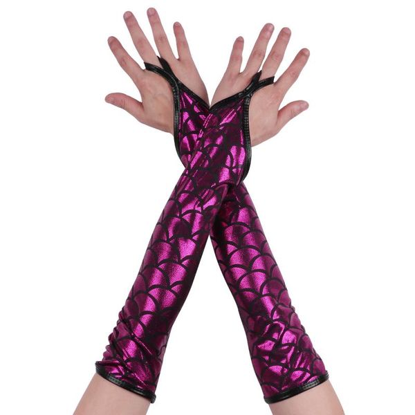 five fingers gloves womens elbow length fingerless metallic/fish scales printed pole dance night club erotic cosplay rave costume, Blue;gray
five fingers gloves womens elbow length fingerless metallic/fish scales printed pole dance night club erotic cosplay rave costume, Blue;gray