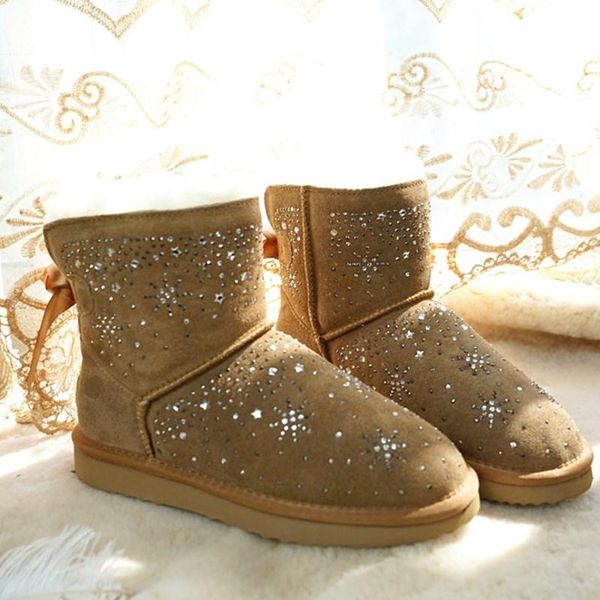 natural wool winter warm boots women's shoes classic brand shoes printed leather cowhide snow boots women's ankle, Black
natural wool winter warm boots women's shoes classic brand shoes printed leather cowhide snow boots women's ankle, Black