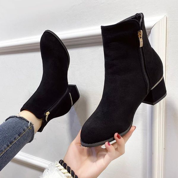 lady boots shoes boots-women round toe mid-calf booties women winter footwear low heels booties ladies 2020 rock short, Black
lady boots shoes boots-women round toe mid-calf booties women winter footwear low heels booties ladies 2020 rock short, Black