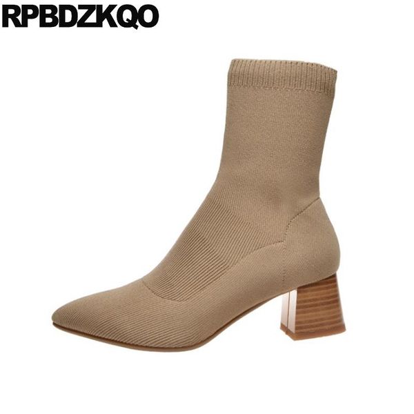 boots block autumn slip on 2021 short women ankle medium heel ladies booties shoes pointed toe sock chunky chinese knit high, Black
boots block autumn slip on 2021 short women ankle medium heel ladies booties shoes pointed toe sock chunky chinese knit high, Black