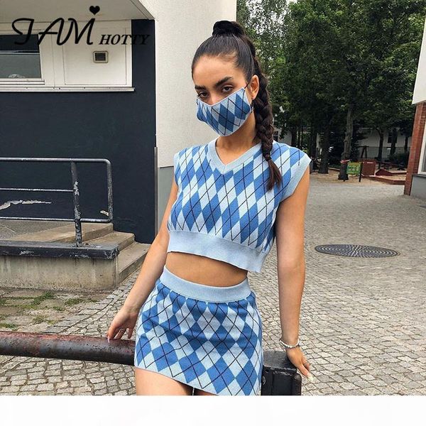 iamhotty argyle к клетку вязаный свитер жилет юбка y2k костюма наборы женщин умеренный свитер top top skirts двух частей набор tracksuit2020, Gray
iamhotty argyle к клетку вязаный свитер жилет юбка y2k костюма наборы женщин умеренный свитер top top skirts двух частей набор tracksuit2020, Gray