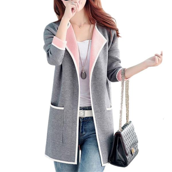large size women sweater new spring autumn women knitting cardigan sweater long women casual gray knit sweaters re0318 y190830, White;black
large size women sweater new spring autumn women knitting cardigan sweater long women casual gray knit sweaters re0318 y190830, White;black