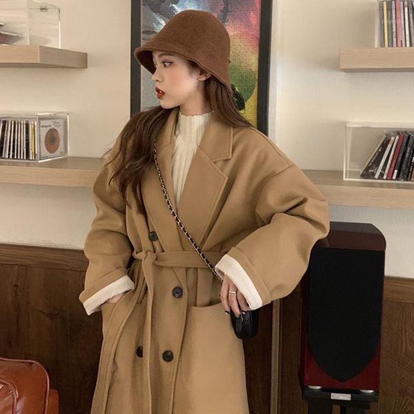 autumn and winter 2020 new korean version loose medium length woolen lace up woolen coat1, Black
autumn and winter 2020 new korean version loose medium length woolen lace up woolen coat1, Black