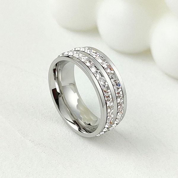 titanium steel band rings for men and women valentine's day fashion diamond jewelry size 5-10, Silver
titanium steel band rings for men and women valentine's day fashion diamond jewelry size 5-10, Silver