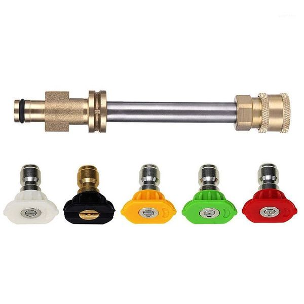 compatible pressure washer wand adapter, replacement parts for sun joe spx series, with 5 spray nozzle tips, 1/4 inch quick conn1
compatible pressure washer wand adapter, replacement parts for sun joe spx series, with 5 spray nozzle tips, 1/4 inch quick conn1
