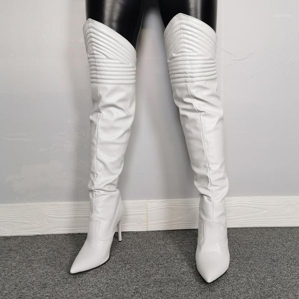 boots dovereiss fashion women's shoes winter pointed toe zipper pure color white over the knee stilettos heels 35-471, Black
boots dovereiss fashion women's shoes winter pointed toe zipper pure color white over the knee stilettos heels 35-471, Black