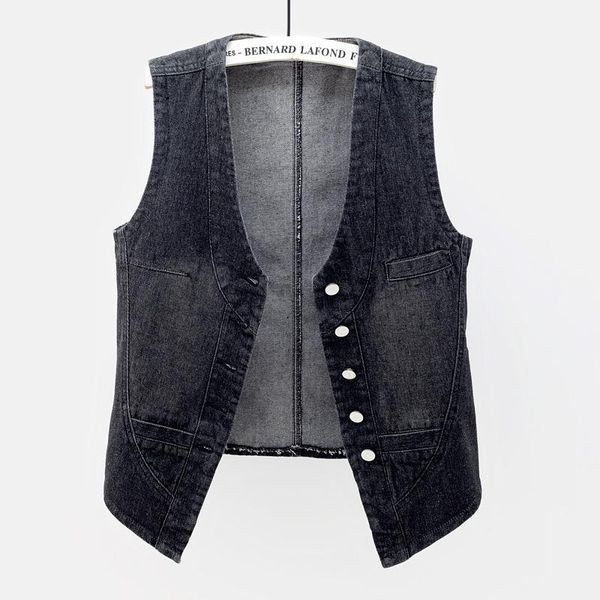 women's vests 2021 women plus size denim vest korean spring autumn v-neck sleeveless jacket short slim jeans waistcoat tide g719, Black;white
women's vests 2021 women plus size denim vest korean spring autumn v-neck sleeveless jacket short slim jeans waistcoat tide g719, Black;white