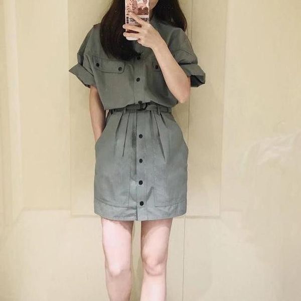 women dress with sashes cotton short-sleeved casual women's mini dress 2020 new, White;black
women dress with sashes cotton short-sleeved casual women's mini dress 2020 new, White;black