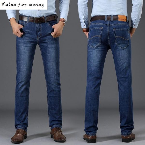 mens men jeans regular fit jeans denim causal pants washed blue for men