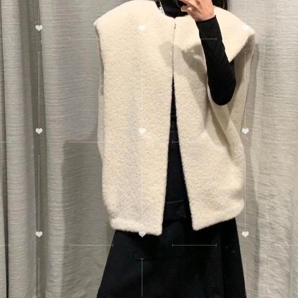 2021ss spring women wool vest coat female casual chic luxury sleeveless outerwear ddxgz3, Black;white
2021ss spring women wool vest coat female casual chic luxury sleeveless outerwear ddxgz3, Black;white
