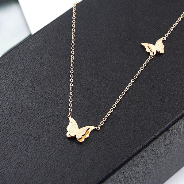 2020 gold butterfly pendant necklace choker stainless steel jewelry women fashion chain vintage cute accessories graduation gift, Silver
2020 gold butterfly pendant necklace choker stainless steel jewelry women fashion chain vintage cute accessories graduation gift, Silver
