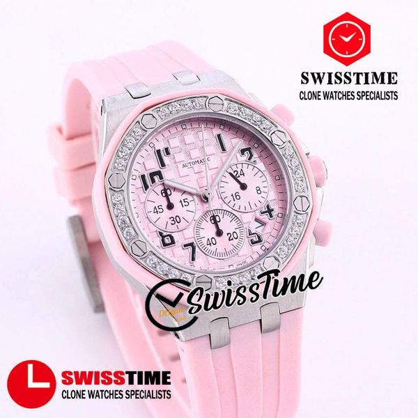 sale new 26048 quartz chronograph womens watch pink texture dial satch steel diamond bezel pink rubber sport ladies watches swisstime, Slivery;brown
sale new 26048 quartz chronograph womens watch pink texture dial satch steel diamond bezel pink rubber sport ladies watches swisstime, Slivery;brown