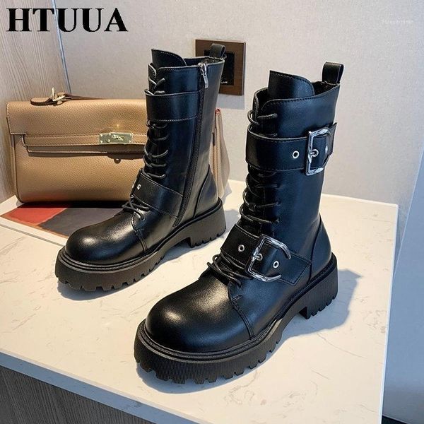 htuua women's boots 2020 new autumn thick platform shoes ankle boots for women black casual buckle motorcycle s43391
htuua women's boots 2020 new autumn thick platform shoes ankle boots for women black casual buckle motorcycle s43391