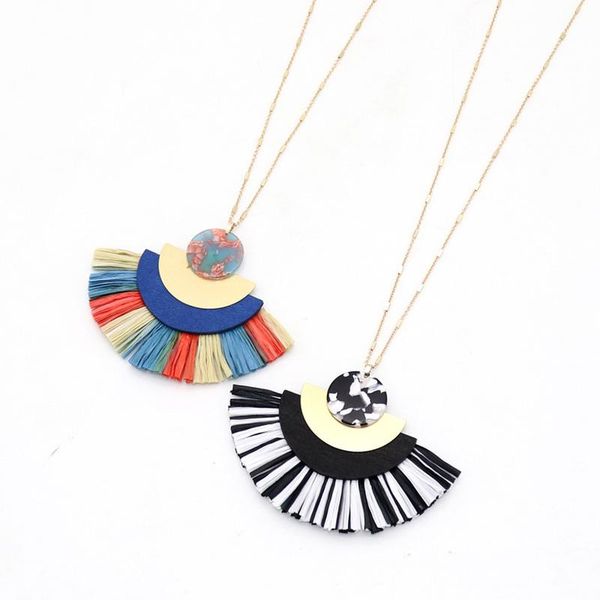 pendant necklaces resin semicircle wood raffia tassels long chain sweater dress necklace geometric body jewelry, Silver
pendant necklaces resin semicircle wood raffia tassels long chain sweater dress necklace geometric body jewelry, Silver