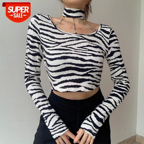 hirigin zebra skin print t-shirt clubwear streetwear 2020 women long sleeve chain patchwork hollow out t-shirt crop #w933, White
hirigin zebra skin print t-shirt clubwear streetwear 2020 women long sleeve chain patchwork hollow out t-shirt crop #w933, White