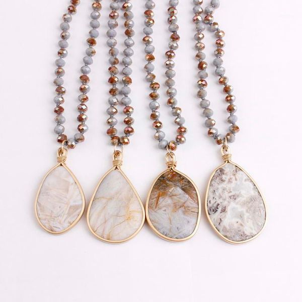 zwpon fashion gold braid teadrop natural stone pendant necklace natural stone beads necklace for woman jewelry wholesale1, Silver
zwpon fashion gold braid teadrop natural stone pendant necklace natural stone beads necklace for woman jewelry wholesale1, Silver