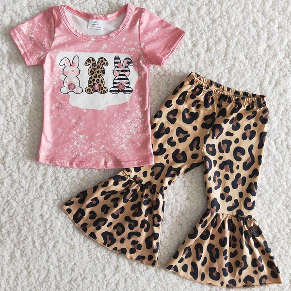 fashion girls clothing set kids designer clothes short sleeve leopard print bell bottom pants easter boutique kids clothing, White
fashion girls clothing set kids designer clothes short sleeve leopard print bell bottom pants easter boutique kids clothing, White