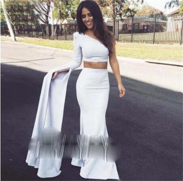 two piece evening dress one sleeve satin dubai arabic saudi arabian prom dress custom made plus gowns, Black
two piece evening dress one sleeve satin dubai arabic saudi arabian prom dress custom made plus gowns, Black