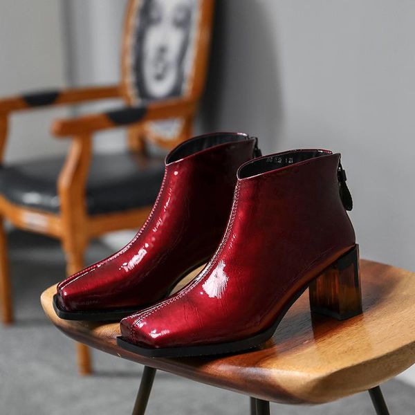 concise genuine leather shoes woman zipper popular female ankle boots fashion party basic thick high heels boots size 41 42 43, Black
concise genuine leather shoes woman zipper popular female ankle boots fashion party basic thick high heels boots size 41 42 43, Black