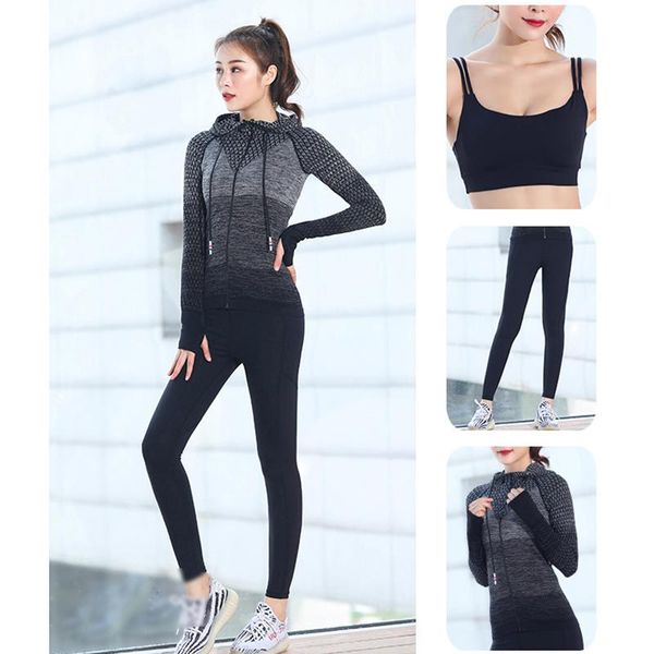 gym clothing women yoga suit female autumn winter running sports thin and quick-drying leggings + short +bra beginners tracksuit, White;black
gym clothing women yoga suit female autumn winter running sports thin and quick-drying leggings + short +bra beginners tracksuit, White;black