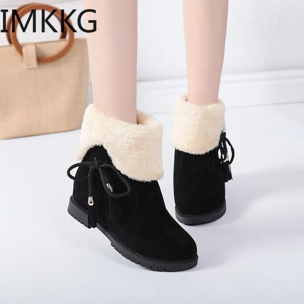 shoes woman winter boots women zapatos de mujer fashion women suede tassel wedges lace-up short boot keep warm shoes, Black
shoes woman winter boots women zapatos de mujer fashion women suede tassel wedges lace-up short boot keep warm shoes, Black