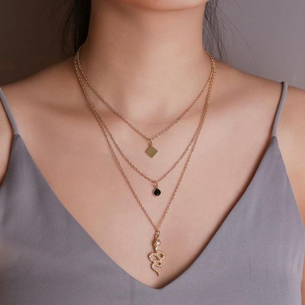 pendant necklaces abdoabdo vintage multilayer stainless steel geometric necklace collier zircon snake long ladies jewelry, Silver
pendant necklaces abdoabdo vintage multilayer stainless steel geometric necklace collier zircon snake long ladies jewelry, Silver