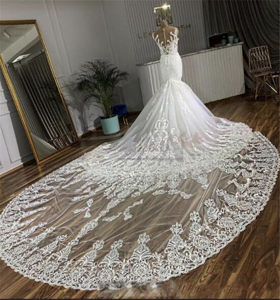 mermaid wedding dresses chapel train 3d lace appliques jewel neck gorgeous illusion lace bridal gowns customized vestidos de novia, White
mermaid wedding dresses chapel train 3d lace appliques jewel neck gorgeous illusion lace bridal gowns customized vestidos de novia, White