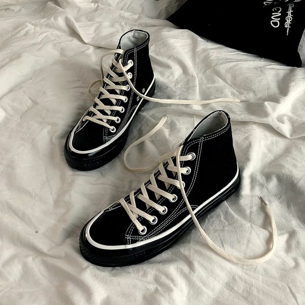 classic solid black canvas shoes 2019 new spring high-outdoor casual sneakers comfortable breathable footwear 35-44 1020, Black;white
classic solid black canvas shoes 2019 new spring high-outdoor casual sneakers comfortable breathable footwear 35-44 1020, Black;white