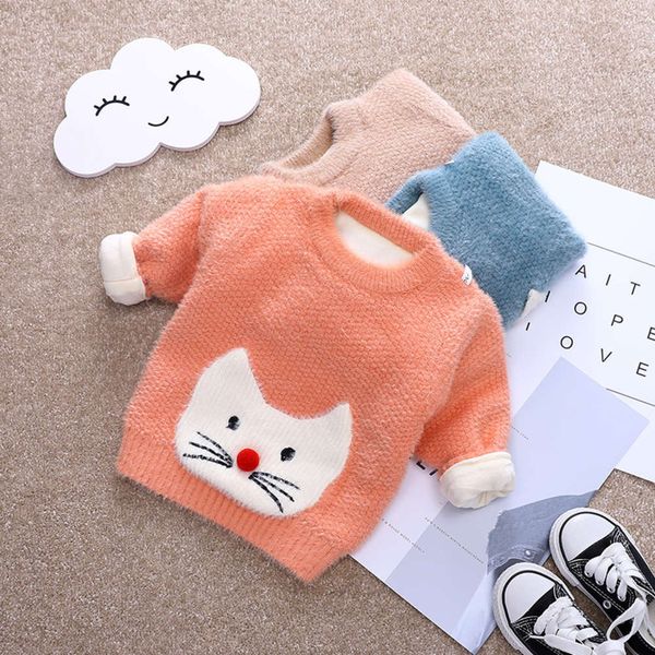 winter children's mink cashmere sweater thickened 2019 kitten t-shirt pullover for boys and girls, Blue
winter children's mink cashmere sweater thickened 2019 kitten t-shirt pullover for boys and girls, Blue