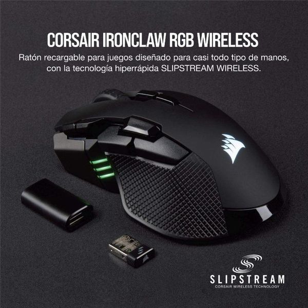 ironclaw rgb wireless, rechargeable gaming mouse with slispstream wireless technology, black, backlit rgb led, 18000 dpi
ironclaw rgb wireless, rechargeable gaming mouse with slispstream wireless technology, black, backlit rgb led, 18000 dpi