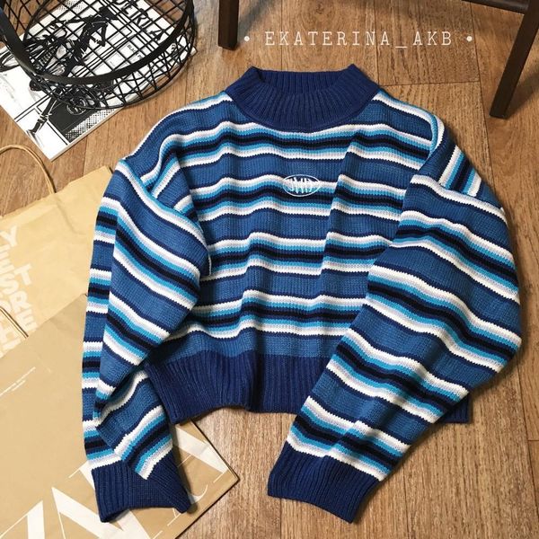 women sweaters new harajuku kawaii short sweaters cute sweet vintage striped oversize knit pullover sweaters drop shipping, White;black
women sweaters new harajuku kawaii short sweaters cute sweet vintage striped oversize knit pullover sweaters drop shipping, White;black