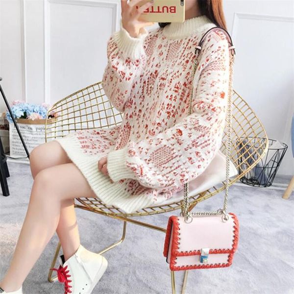 autumn and winter new loose long sweater women's head thick warm winter 2019 students wild knit bottoming shirt1, White;black
autumn and winter new loose long sweater women's head thick warm winter 2019 students wild knit bottoming shirt1, White;black