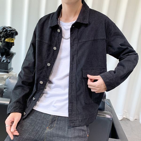 2020 spring and autumn loose tooling casual coat men's corduroy jacket korean version handsome simple versatile, Black;brown
2020 spring and autumn loose tooling casual coat men's corduroy jacket korean version handsome simple versatile, Black;brown
