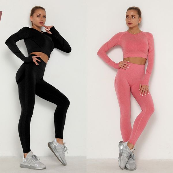 seamless women gym set long sleeve high waist belly control sport leggings gym clothes seamless sport suit booty girls c0122, Gray
seamless women gym set long sleeve high waist belly control sport leggings gym clothes seamless sport suit booty girls c0122, Gray