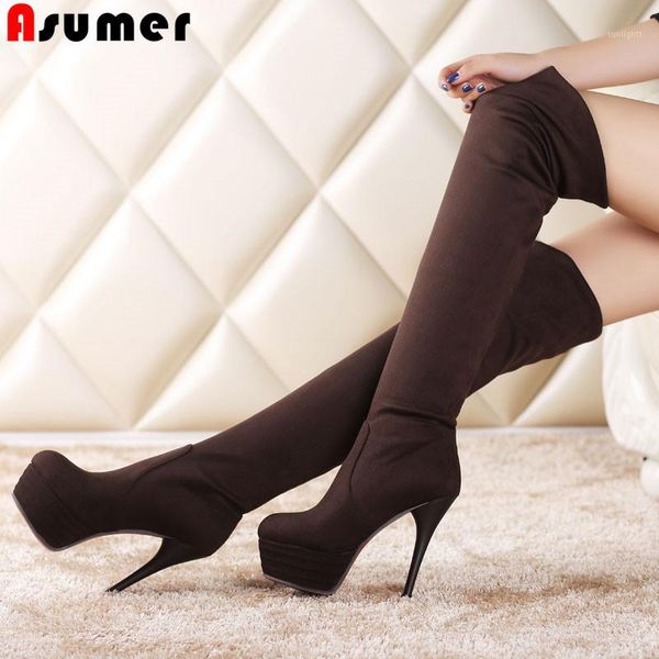 asumer big size 34-43 autumn winter over the knee boots high heels ladies stretch boots flock slip on platform women1, Black
asumer big size 34-43 autumn winter over the knee boots high heels ladies stretch boots flock slip on platform women1, Black