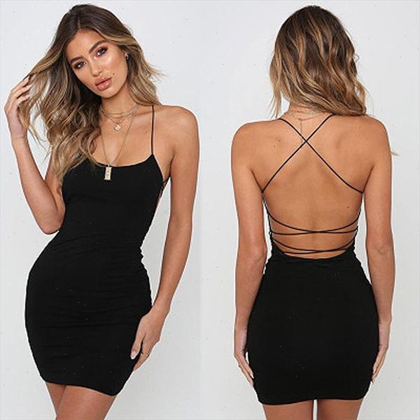 once women bodycon party dresses backless spaghetti straps clubwear mini dress low neck drop shipping, Black;gray 
once women bodycon party dresses backless spaghetti straps clubwear mini dress low neck drop shipping, Black;gray
