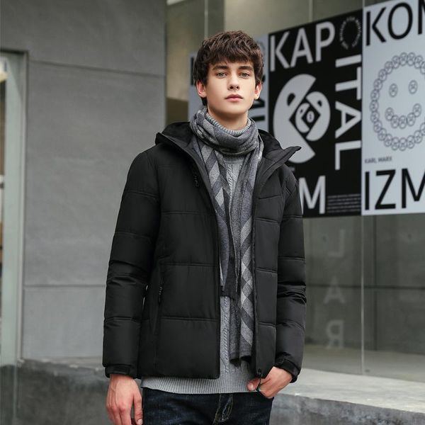men's white duck down jacket warm hooded thick puffer jacket coat male casual overcoat thermal winter parka men, Black
men's white duck down jacket warm hooded thick puffer jacket coat male casual overcoat thermal winter parka men, Black
