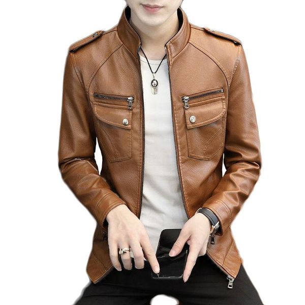 trending products boutique men leather jacket business leather clothing youth men's short coat spring/autumn casual outerwear, Black
trending products boutique men leather jacket business leather clothing youth men's short coat spring/autumn casual outerwear, Black