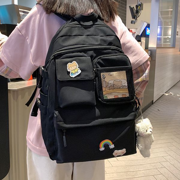 hocodo fashion backpack multi-pocket anti-theft women backpack cute school bags for teenage girls solid color travel backbag c0125
hocodo fashion backpack multi-pocket anti-theft women backpack cute school bags for teenage girls solid color travel backbag c0125