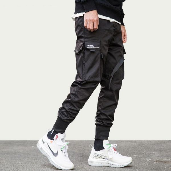 men's pants drop ribbon buckle multi-pockets harem joggers streetwear men hip hop casual cargo sweatpants trousers male1, Black
men's pants drop ribbon buckle multi-pockets harem joggers streetwear men hip hop casual cargo sweatpants trousers male1, Black