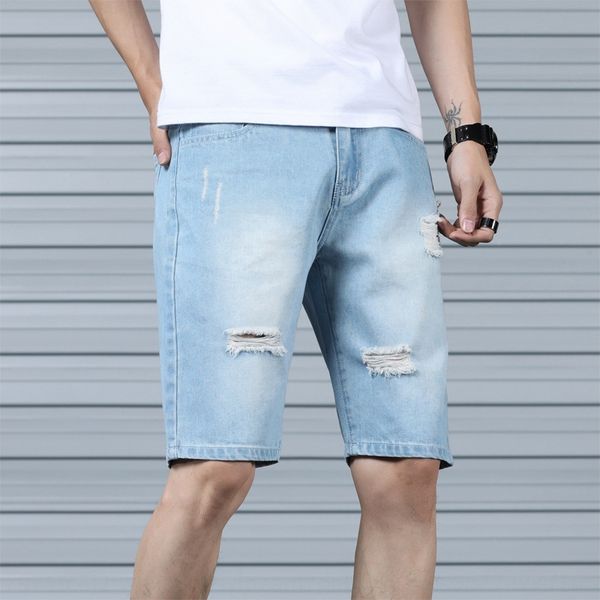 summer ripped denim shorts men's fifth trendy beggar slim korean shorts and trousers pants and trousers thin casual men's pants 0m, Blue
summer ripped denim shorts men's fifth trendy beggar slim korean shorts and trousers pants and trousers thin casual men's pants 0m, Blue