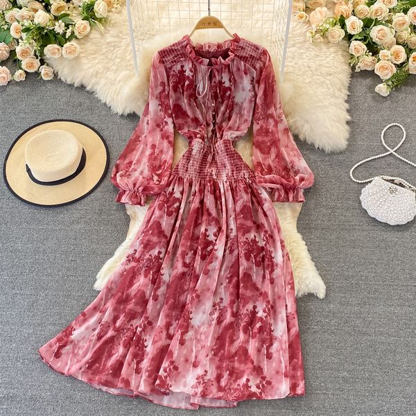 autumn women printed long dress vintage ruffle stand collar puff sleeve high waist elegant maxi robe female big swing vestidos 2022, Black;gray
autumn women printed long dress vintage ruffle stand collar puff sleeve high waist elegant maxi robe female big swing vestidos 2022, Black;gray