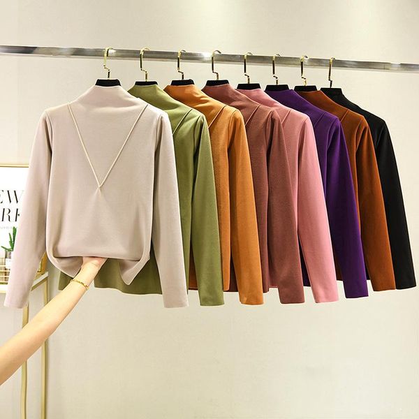 autumn and winter new style dralon warm base shirt women's korean-style slim fit joint high collar long-sleeved t-shirt, White
autumn and winter new style dralon warm base shirt women's korean-style slim fit joint high collar long-sleeved t-shirt, White