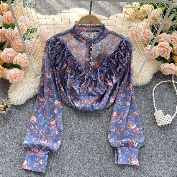 2021 new singiny feminine sweet floral retro turtleneck puffed ruffled shirts autumn bohemian imprint qnwt, White
2021 new singiny feminine sweet floral retro turtleneck puffed ruffled shirts autumn bohemian imprint qnwt, White