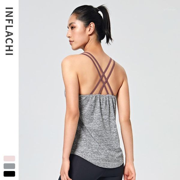 yoga outfits double layers sport vest women gym back cross tank sleeveless soft fabric loose workout with chest pad1, White;red
yoga outfits double layers sport vest women gym back cross tank sleeveless soft fabric loose workout with chest pad1, White;red