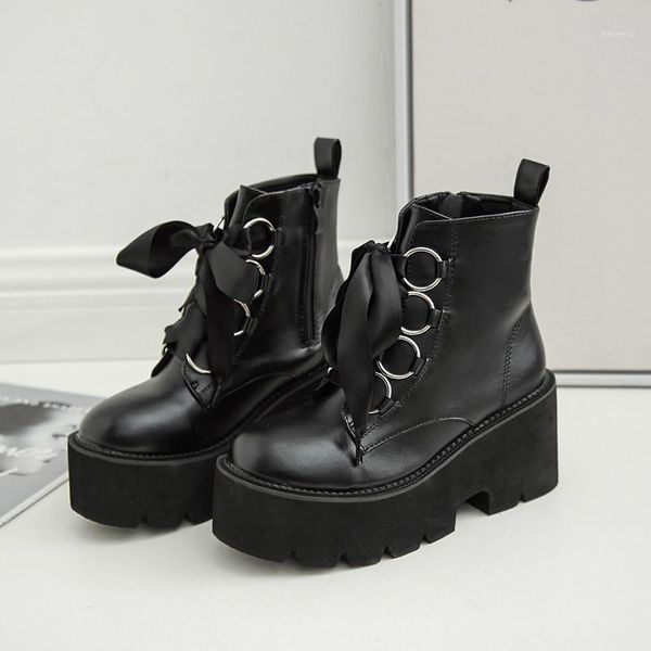 boots boussac black ribbon lace up women metal ring punk platform zipper goth ankle for1
boots boussac black ribbon lace up women metal ring punk platform zipper goth ankle for1