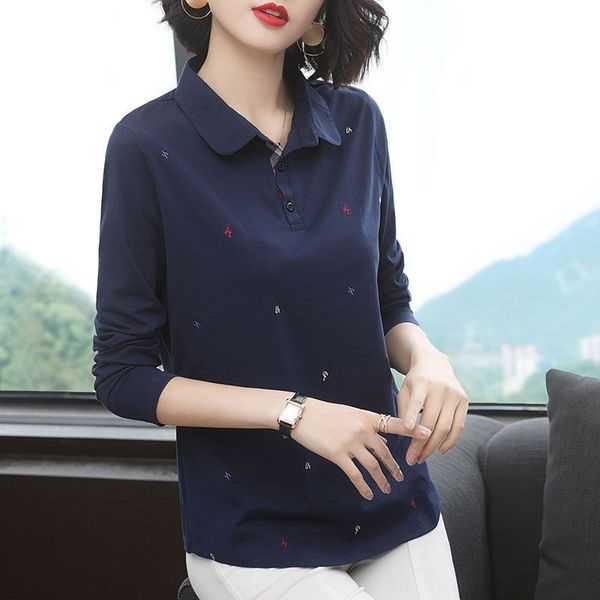 95 women's long sleeve embroidered loose t- cotton t-shirtjacket cotton t-shirt large collar 2020 new style lapel polo shirt spring and, White
95 women's long sleeve embroidered loose t- cotton t-shirtjacket cotton t-shirt large collar 2020 new style lapel polo shirt spring and, White