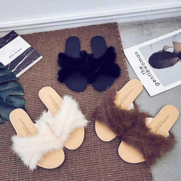 slippers flat with fluffy fur women open toe outside cross-tied ladies slides concise elegant solid winter shoes1, Black
slippers flat with fluffy fur women open toe outside cross-tied ladies slides concise elegant solid winter shoes1, Black