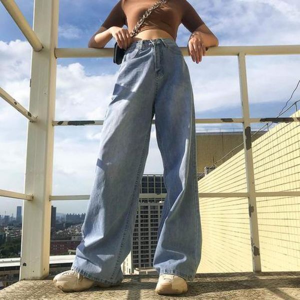 loose wide leg pants jeans woman cotton boyfriend jeans for women streetwear womens mom jeans denim 2020 korean, Blue
loose wide leg pants jeans woman cotton boyfriend jeans for women streetwear womens mom jeans denim 2020 korean, Blue