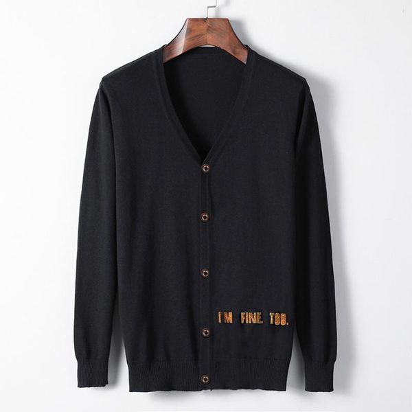 men's sweaters autumn black sweater v neck men 2021 long sleeve tricot homme simple letter knitted jacket casual sweatercoat slim fit1, White;black
men's sweaters autumn black sweater v neck men 2021 long sleeve tricot homme simple letter knitted jacket casual sweatercoat slim fit1, White;black